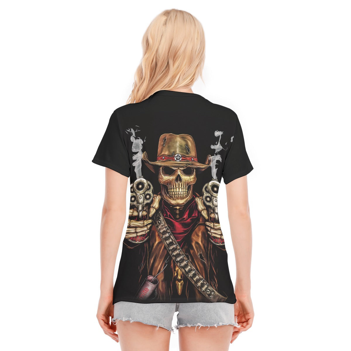 Gothic Grim reaper Women's Round Neck T-Shirt | Cotton