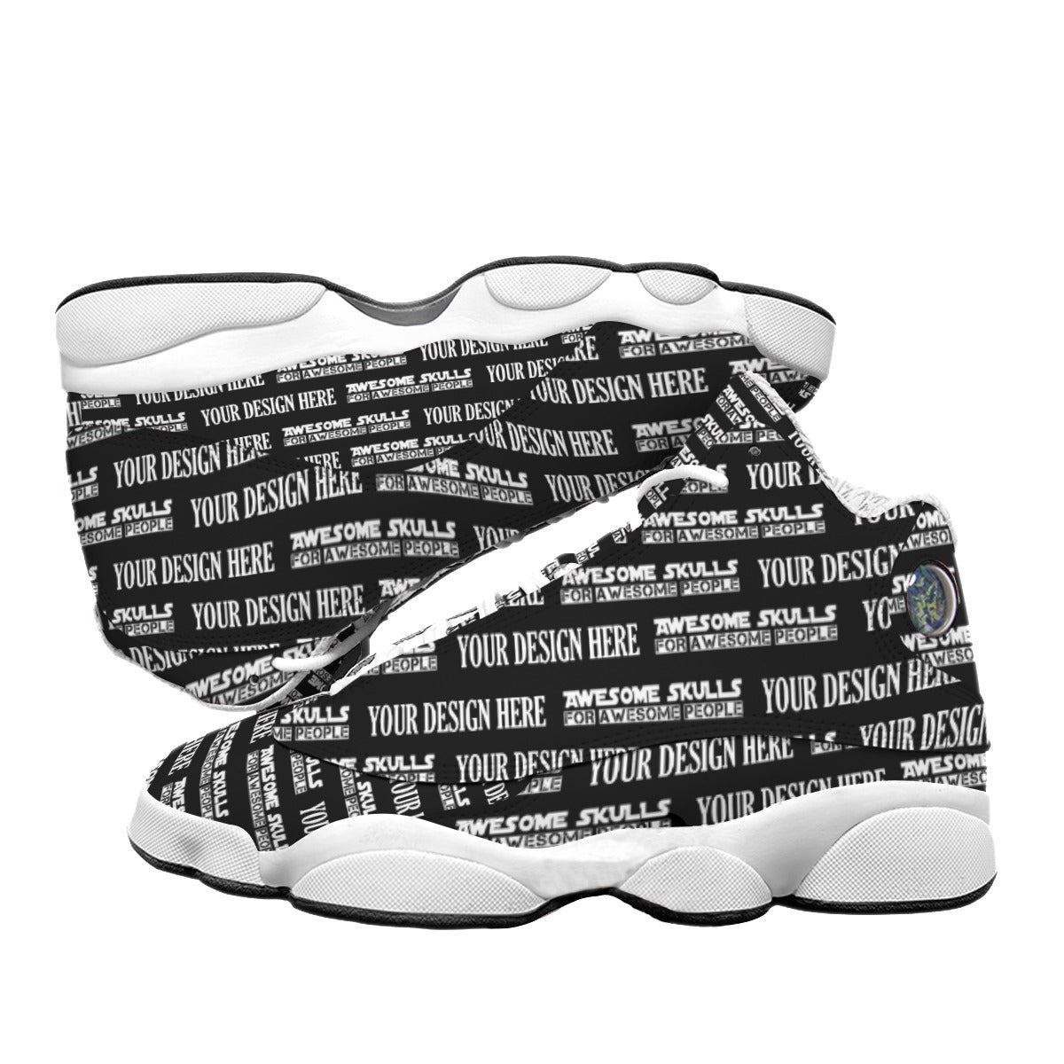 Custom Print on Demand POD Women's Curved Basketball Shoes With Thick Soles