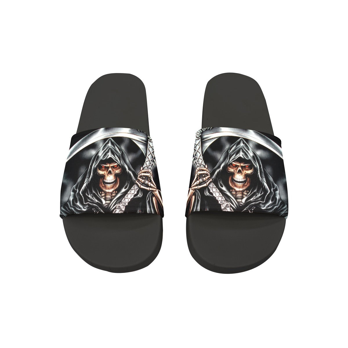 Grim reaper Slip On Slippers, Gothic skeleton slippers