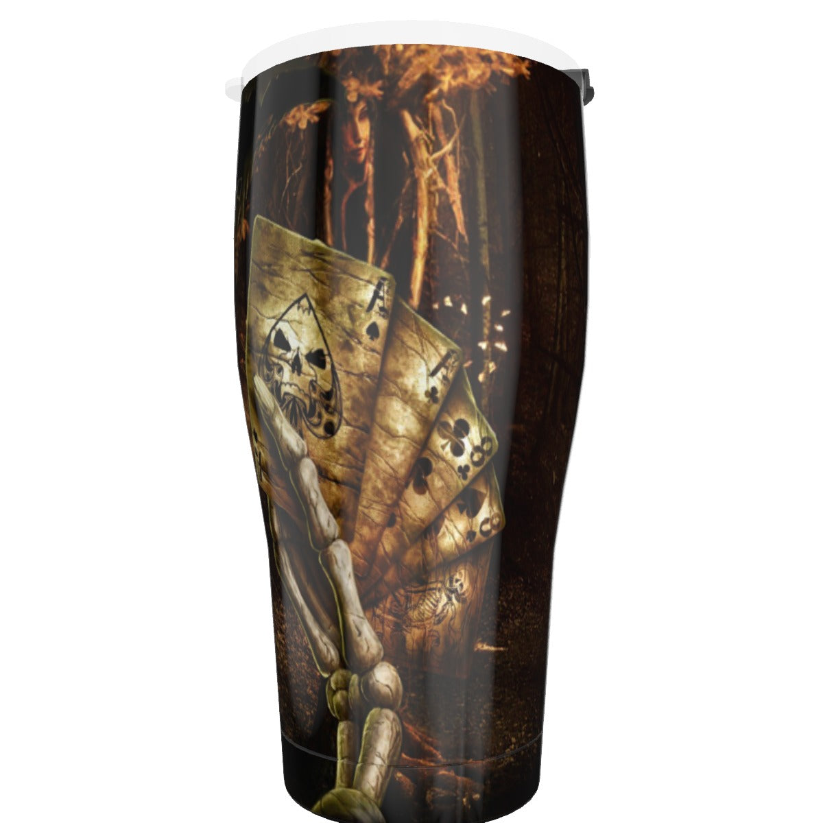Gothic grim reaper Tumbler 30oz, Halloween Horror skeleton tumbler cup mug