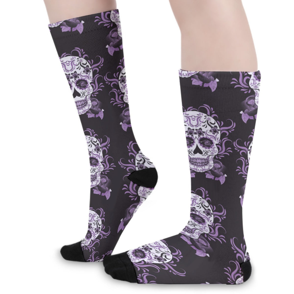 Day of the dead sugar skull gothic Unisex Long Socks