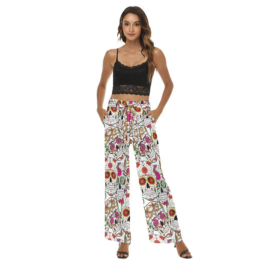 All-Over Print Women's Casual Straight-leg Pants