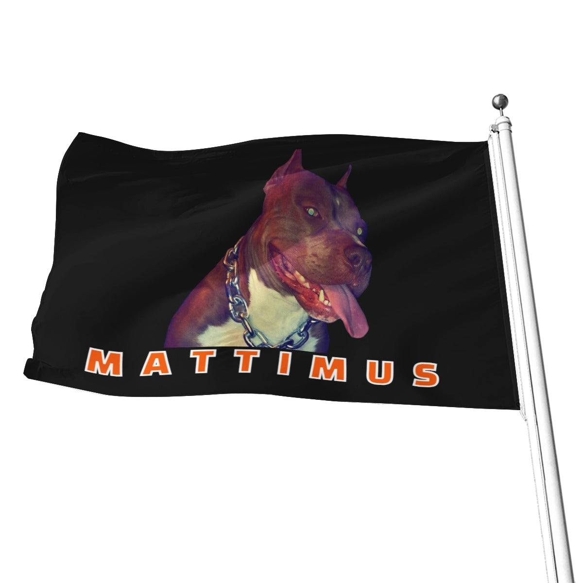 MATTIMUS dog Print Flag
