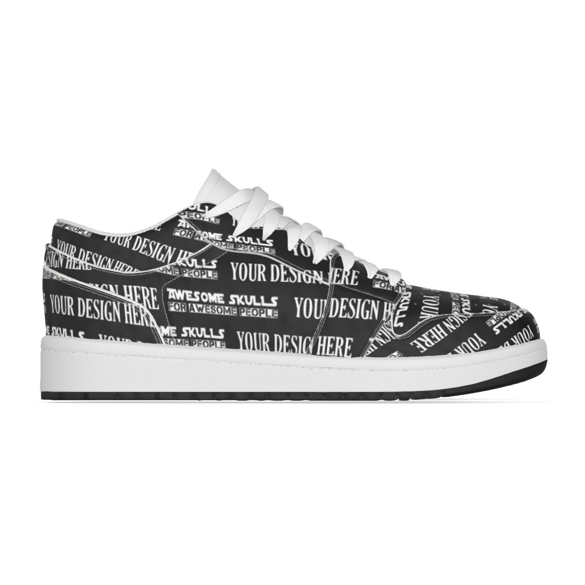 Custom Print on demand POD Women's Low State Leather Stitching Shoes