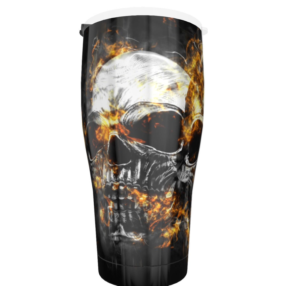 Flaming skull Tumbler 30oz