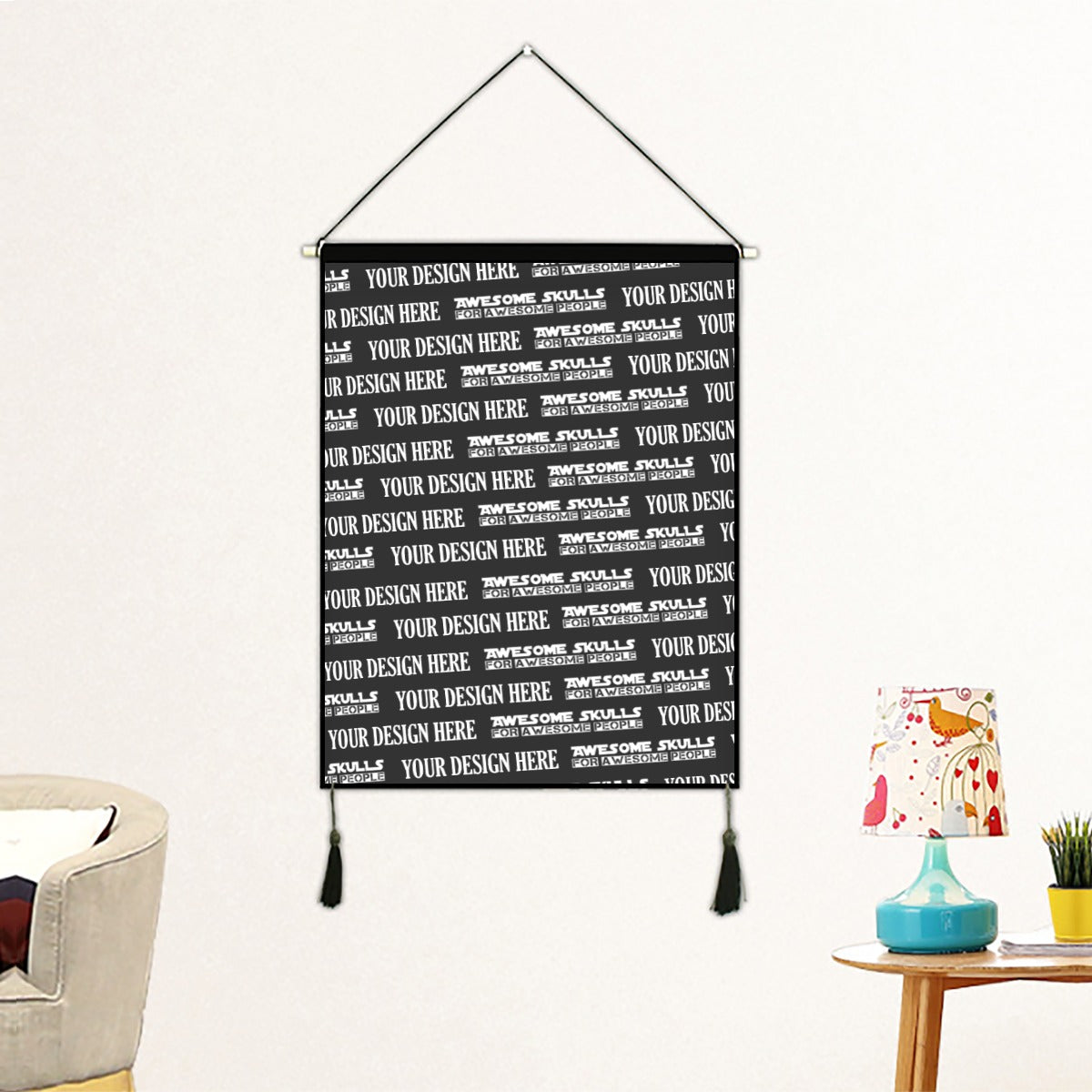 Custom Print on demand POD Fabric Hanging Picture