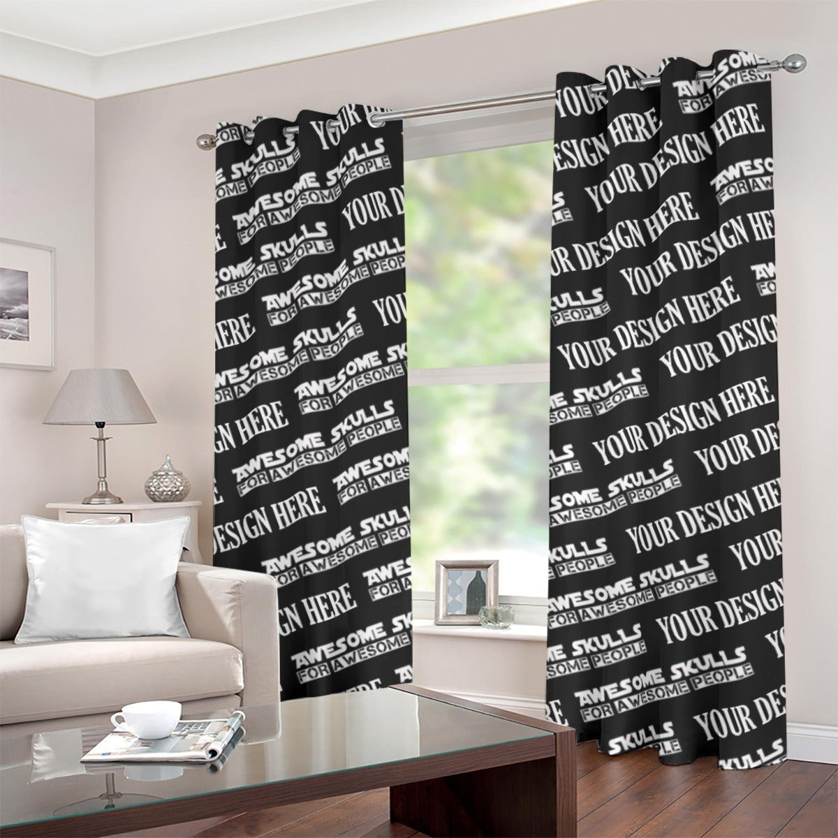 Custom Print on demand POD Grommet Curtains (Small Size)