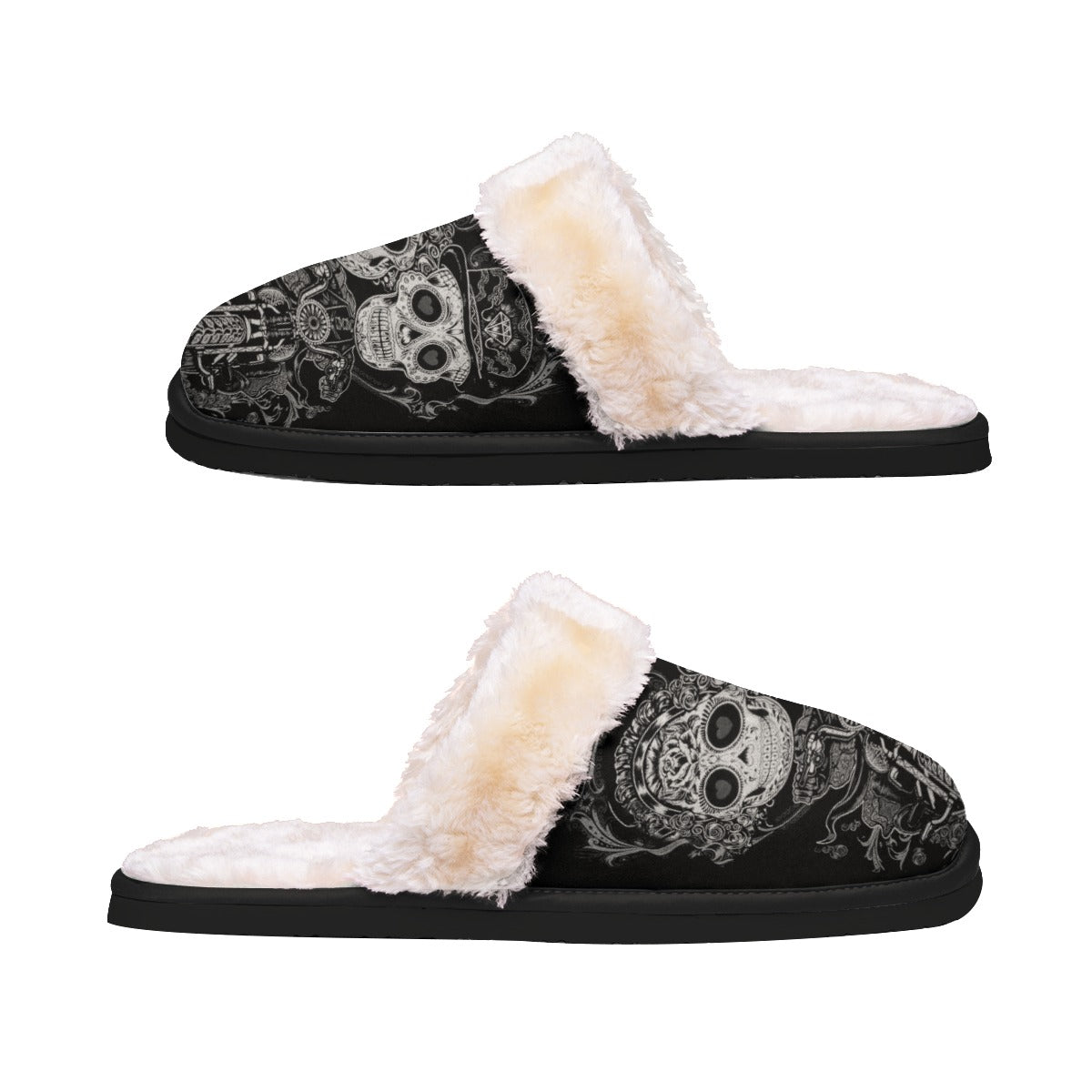 Sugar skull Women's Home Plush Slippers