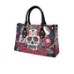 Sugar skull PU Handbag, Day of the dead skull handbag, Gothic calavera floral skull handbag