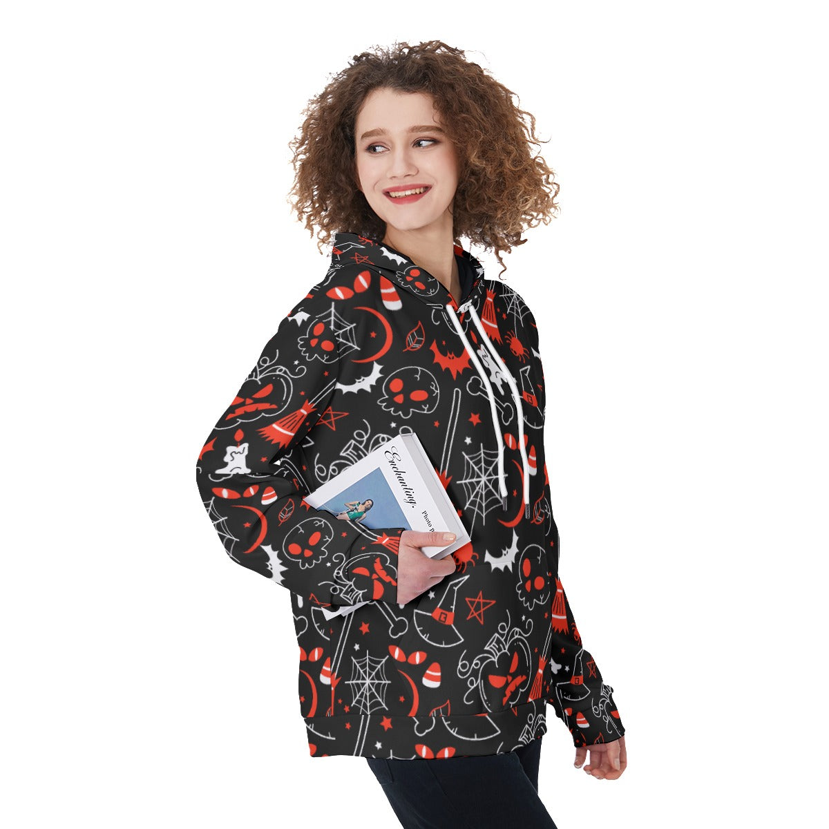 Halloween Women's Pullover Hoodie, Gothic witch Halloween hoodie