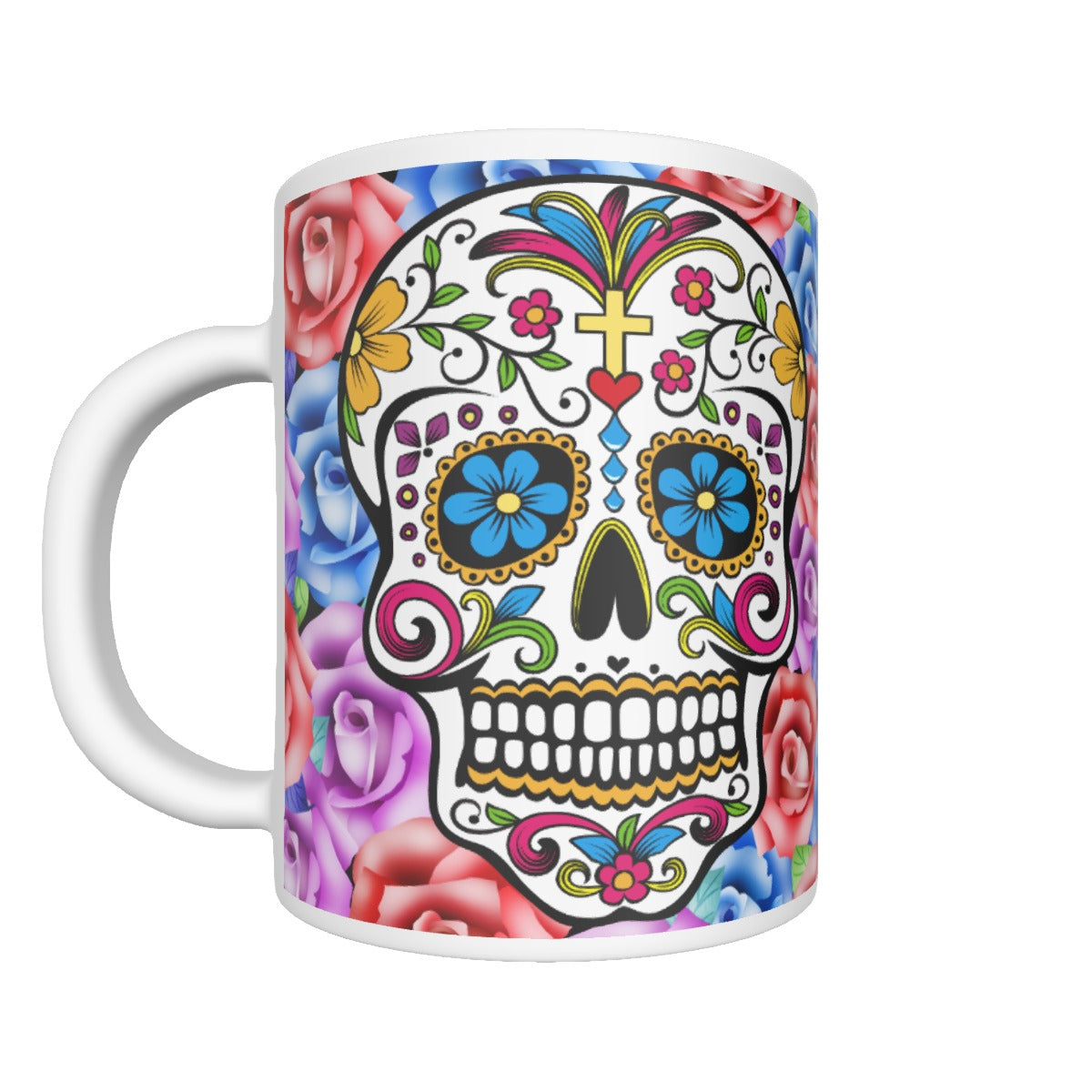 Dia de los muertos sugar skull Ceramics mug