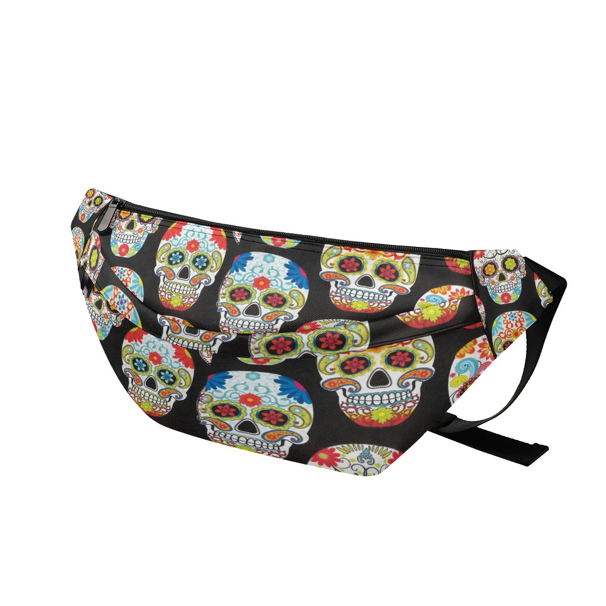 Dia de los muertos Day of the dead Large Fanny Bag, Calaveras skull skeleton waist fanny bag purse