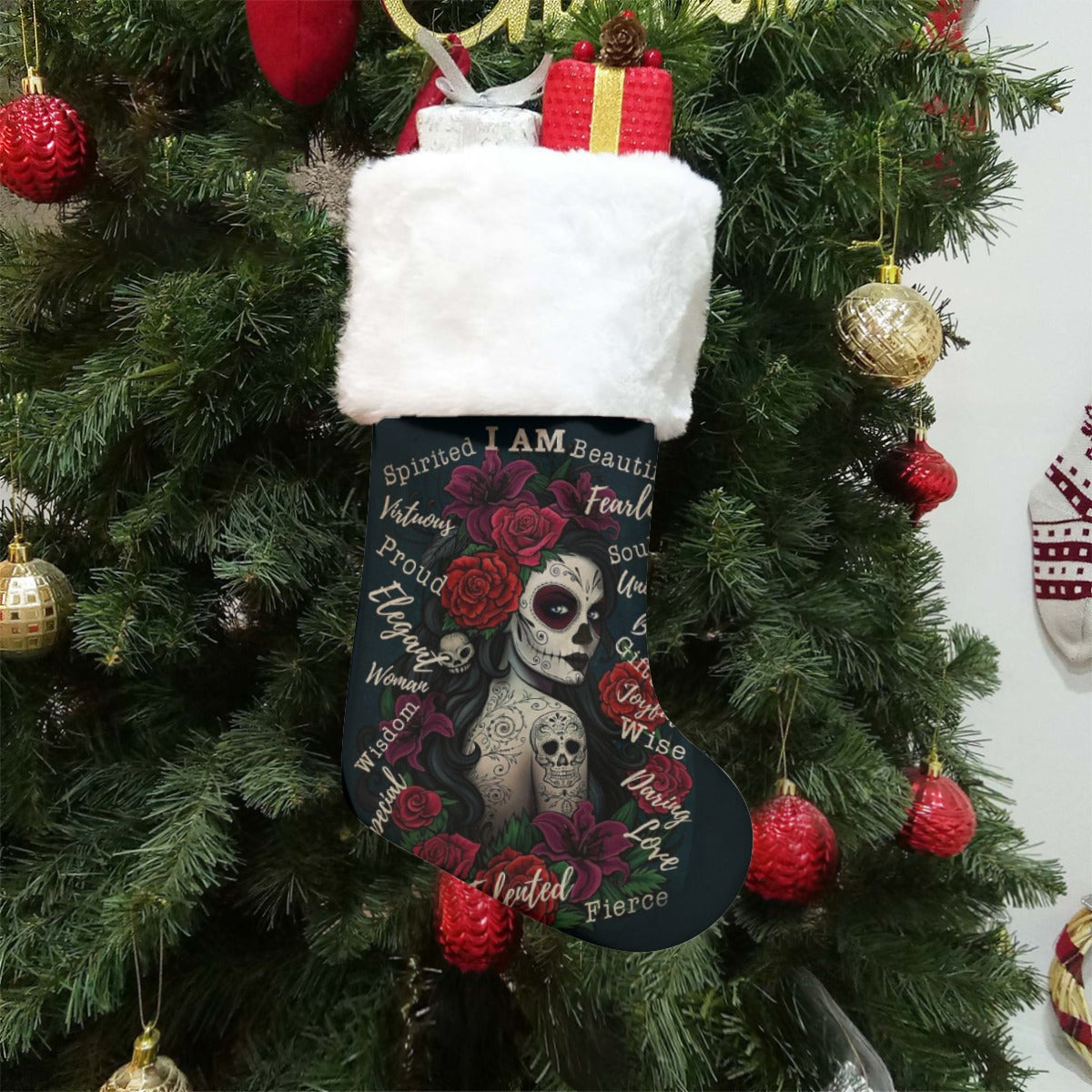 Sugar skull All-Over Print Christmas Socks
