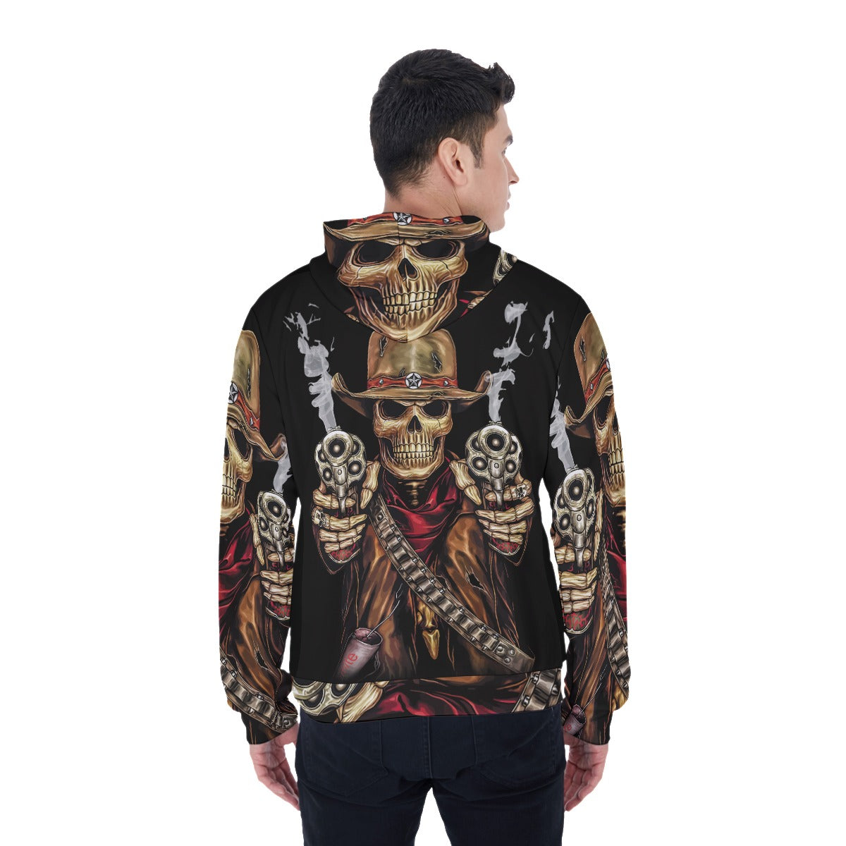 Grim reaper Halloween Men's Mirco Fleece Zip Up Hoodie