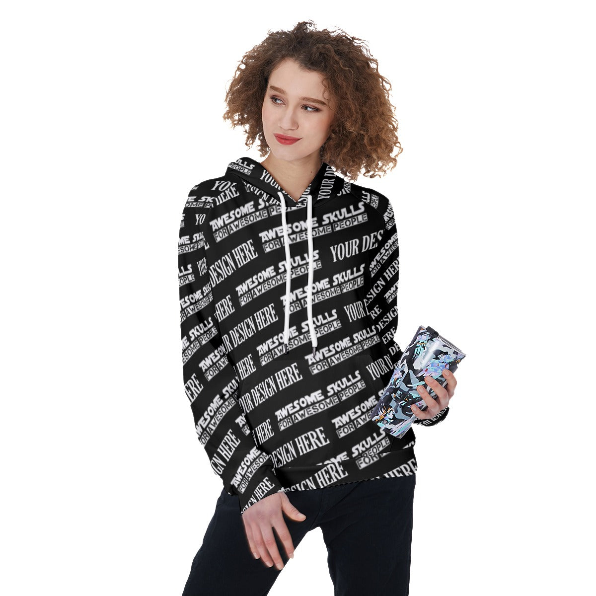 Custom print on demand pod Women's Hoodie Raglan Pullover Hoodie