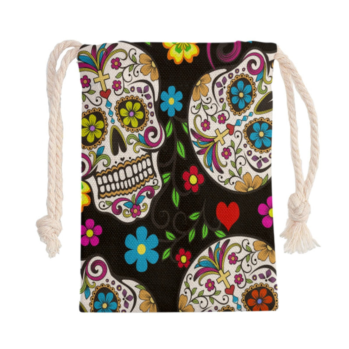 Day of the dead All-Over Print Drawstring Bag, Sugar skull backpack drawstring bag purse handbag