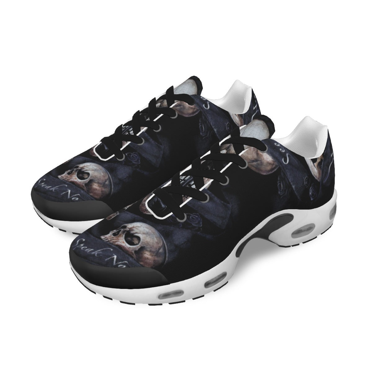 No see no hear no speak evils skull Women's Air Cushion Sports Shoes