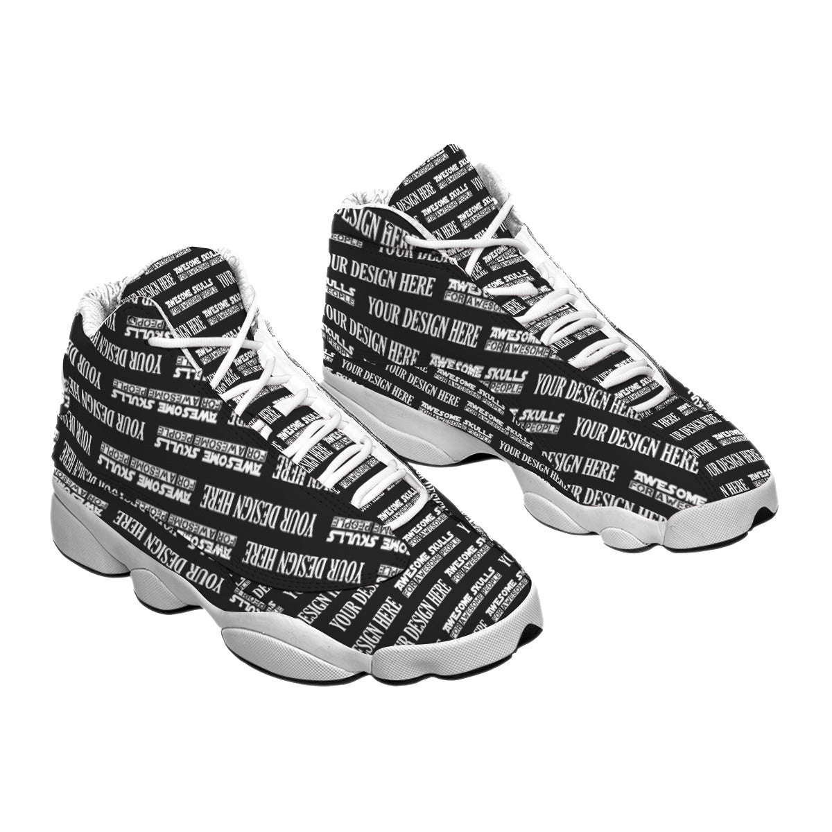 Custom Print on Demand POD Women's Curved Basketball Shoes With Thick Soles