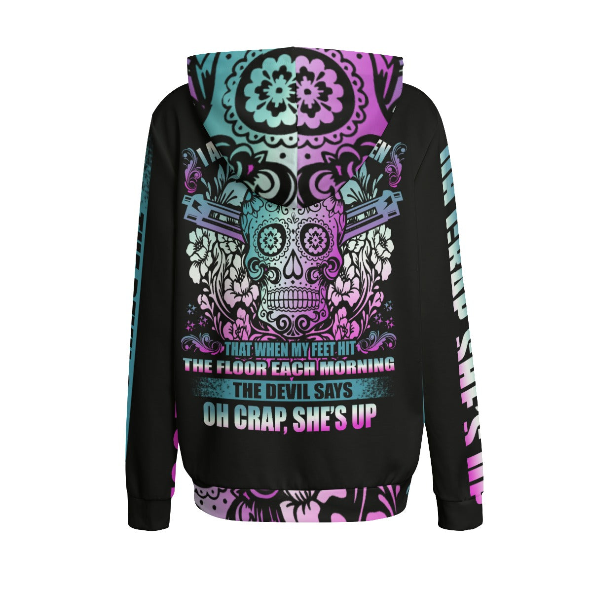 Sugar skull Women's Pullover Hoodie, Day of the dead hoodie