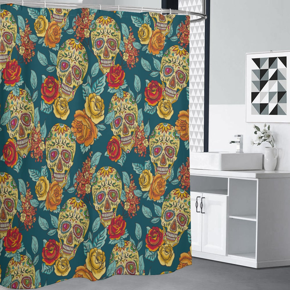 Sugar skull Day of the dead Shower Curtains 150(gsm)