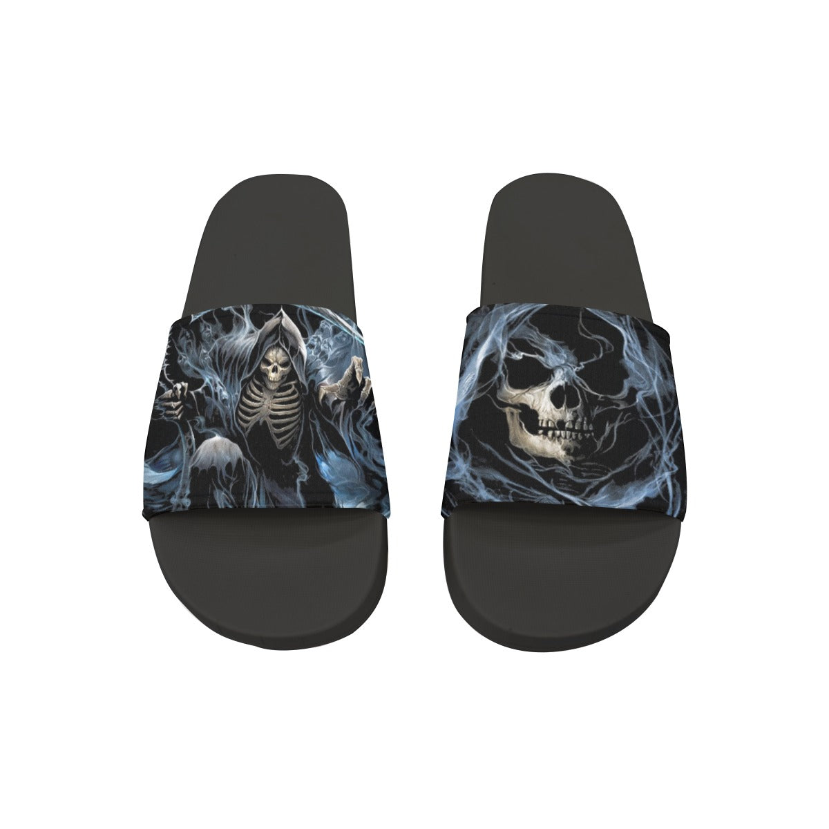 Grim reaper Halloween skull Slip On Slippers, skeleton slippers