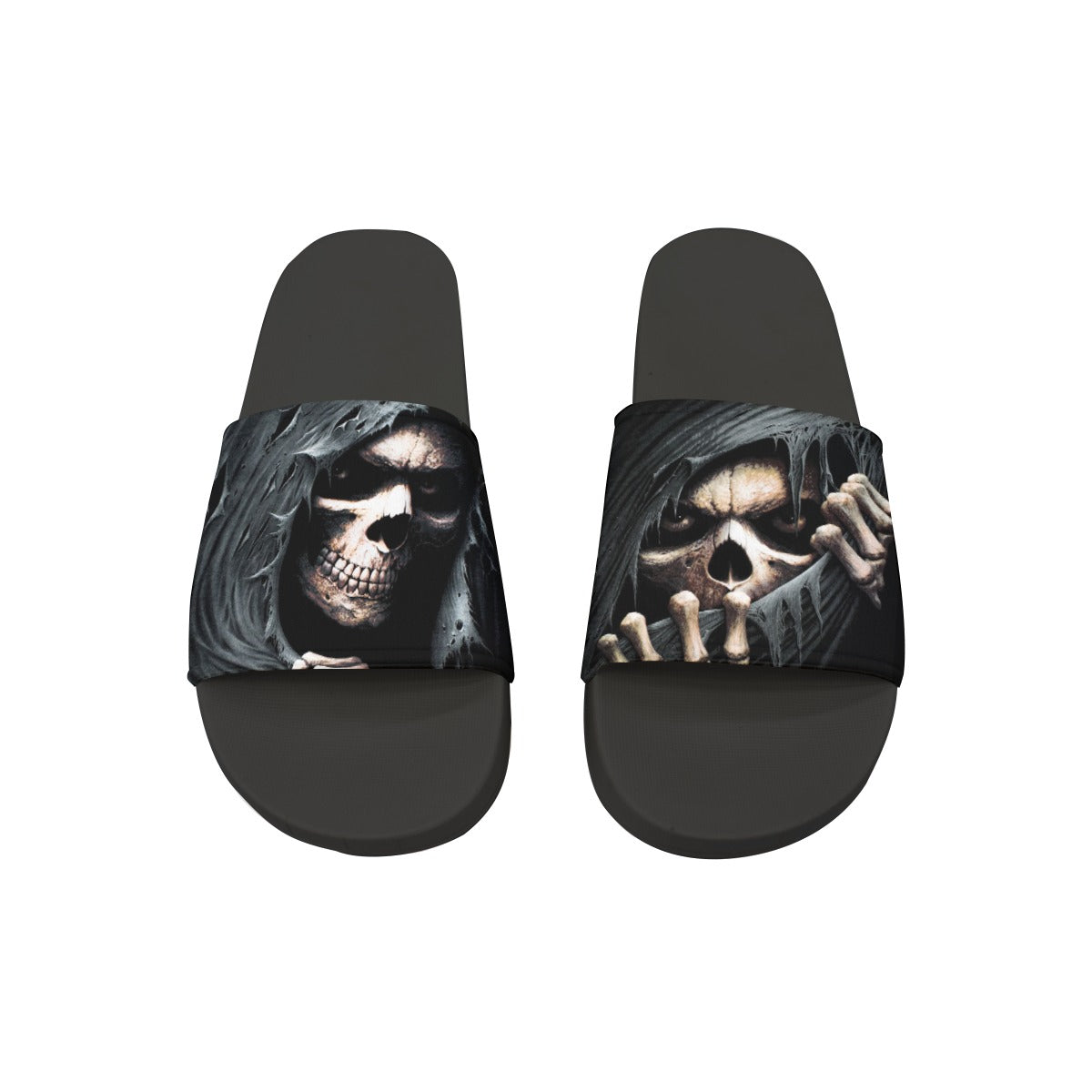 Grim reaper skeleton gothic Slip On Slippers