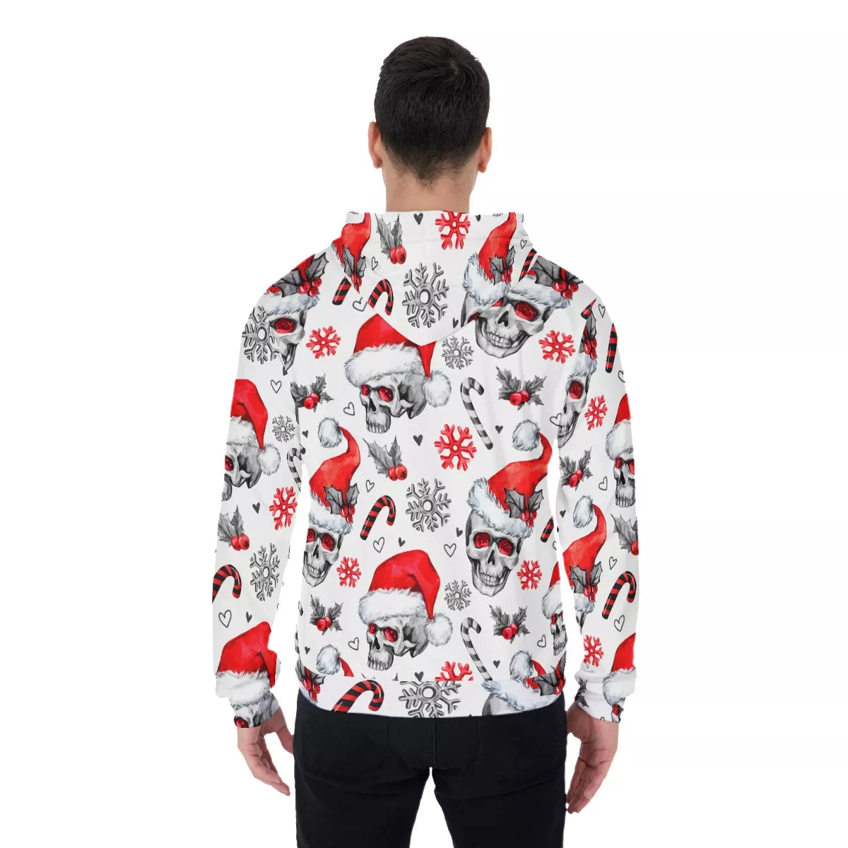 Full Printed 3D Christmas Hoodies Skull Sweatshirts Christmas Hoodies