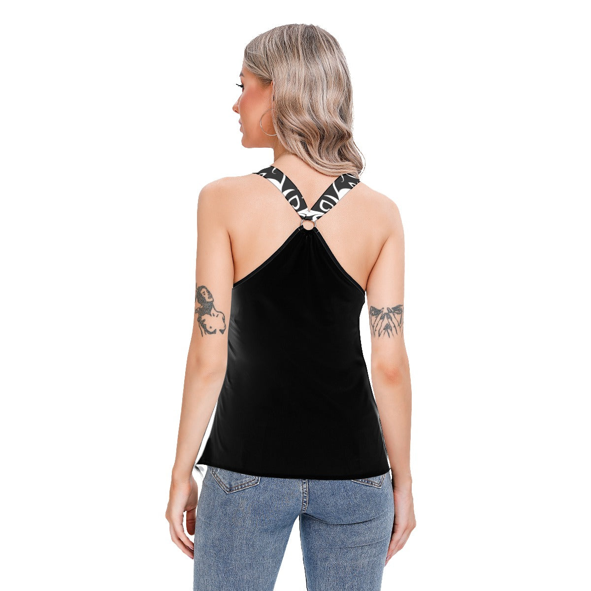 Gothic sugar skull Women's Skinny Sport Tank Top