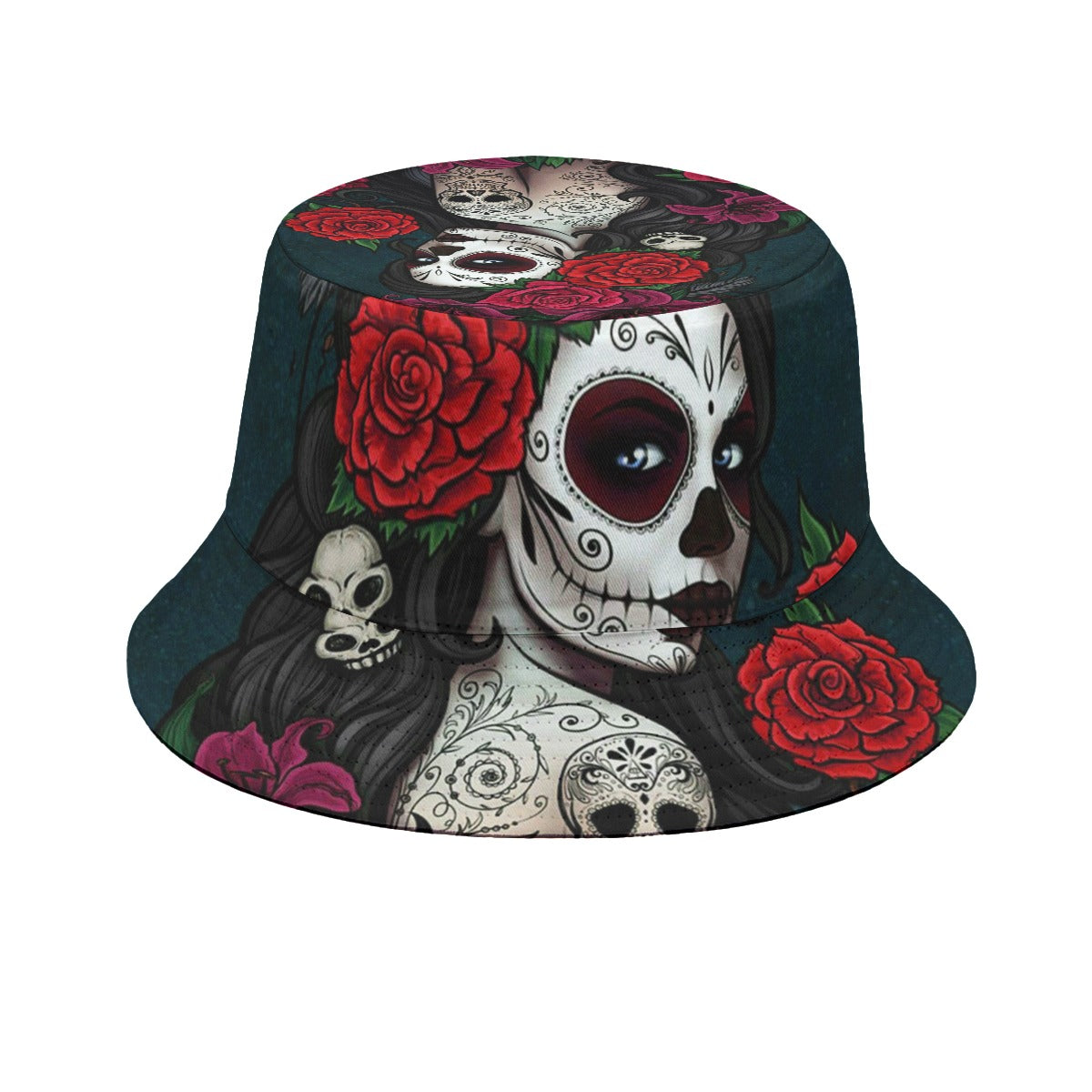 Custom Name sugar skull Fisherman hat