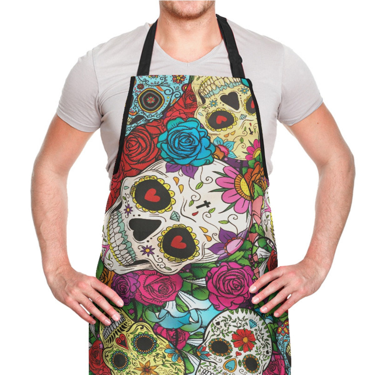 Sugar skull day of the dead Adjustable Apron