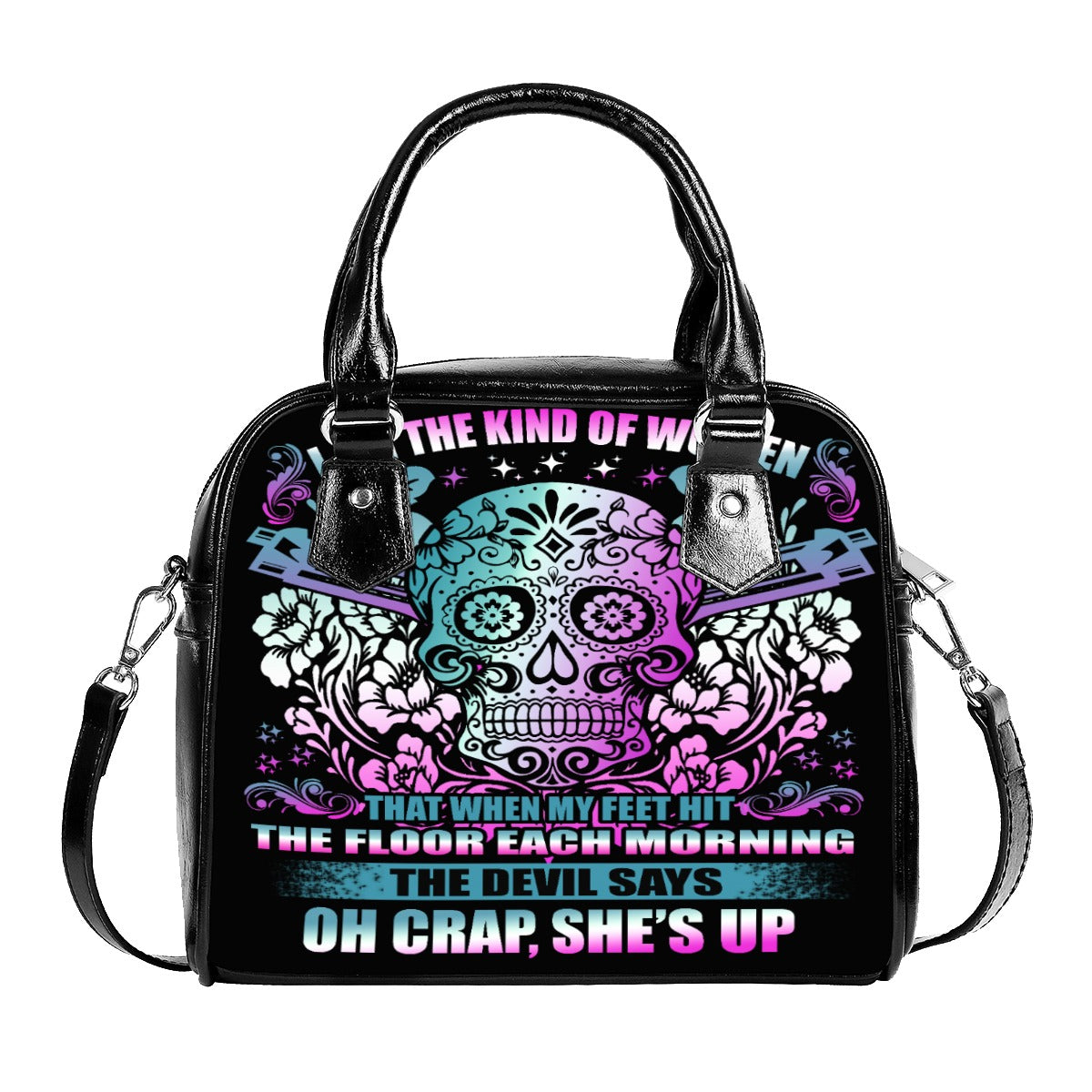 Sugar skull Handbag With Single Shoulder Strap