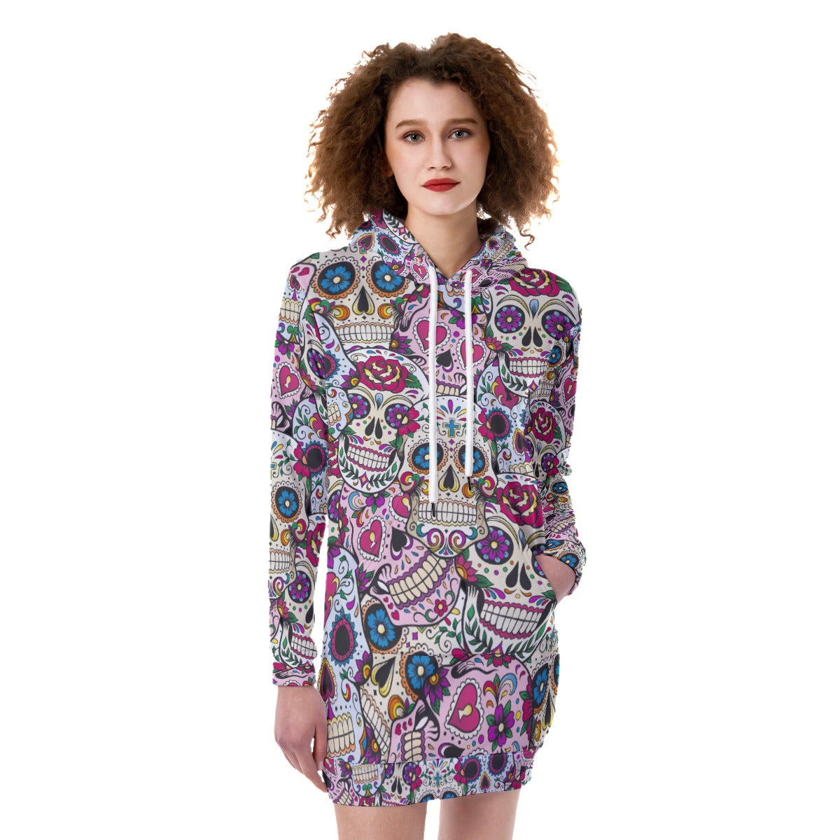 Day of the dead Women's Heavy Fleece Long Hoodie