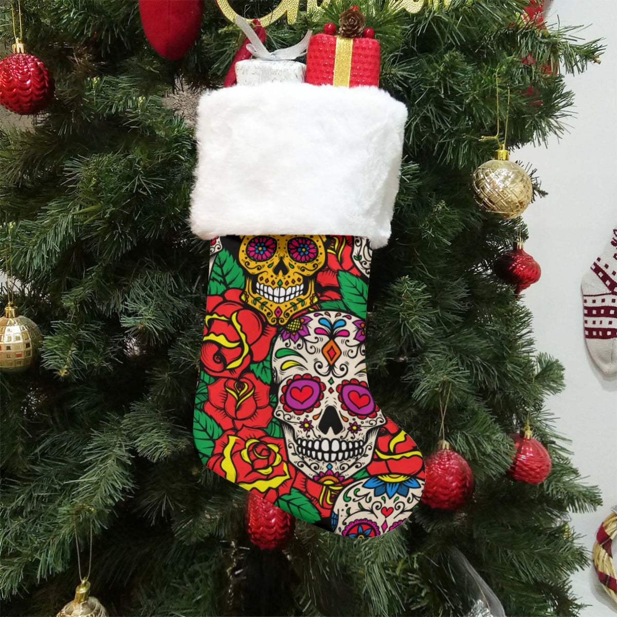 Sugar skull All-Over Print Christmas Socks