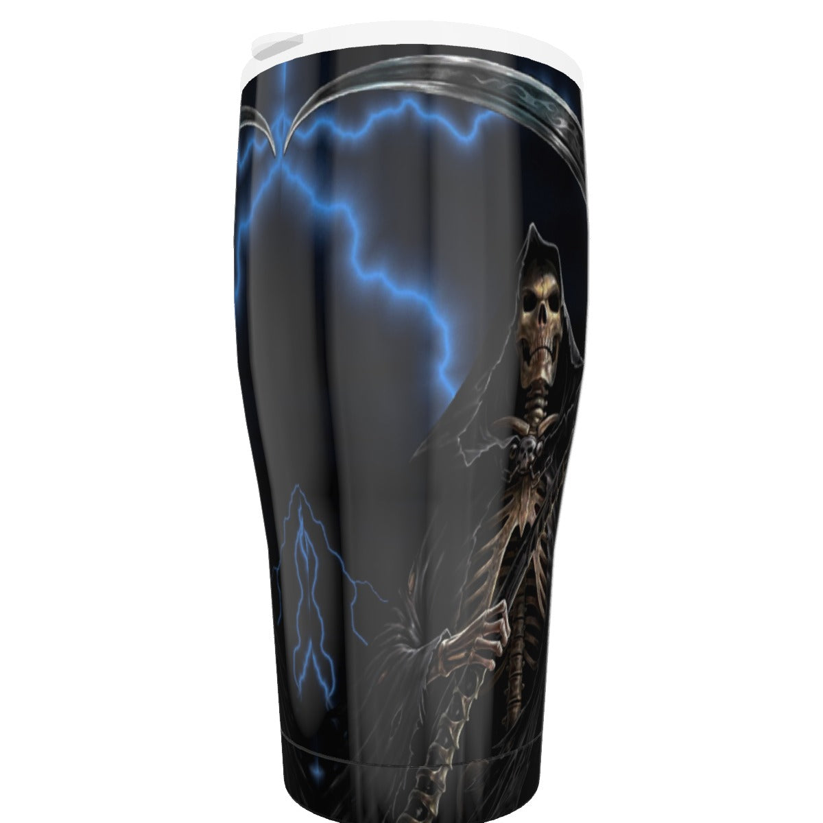Fire flaming gothic skull grim repaer Tumbler 30oz