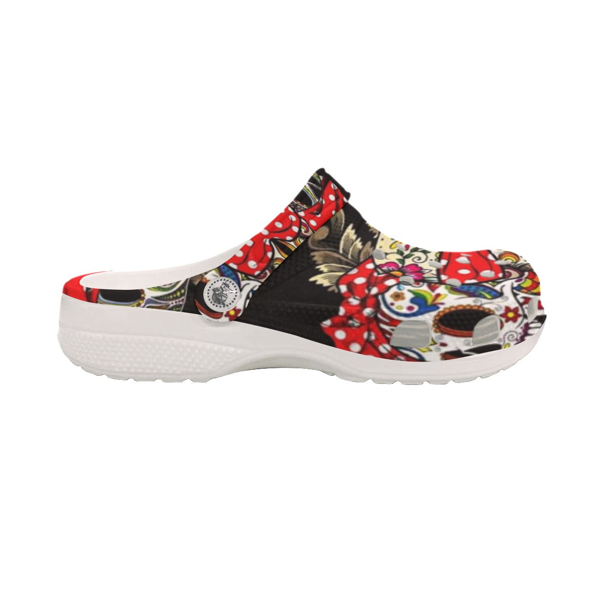 See no hear no speak no sugar skull Women's Classic Clogs