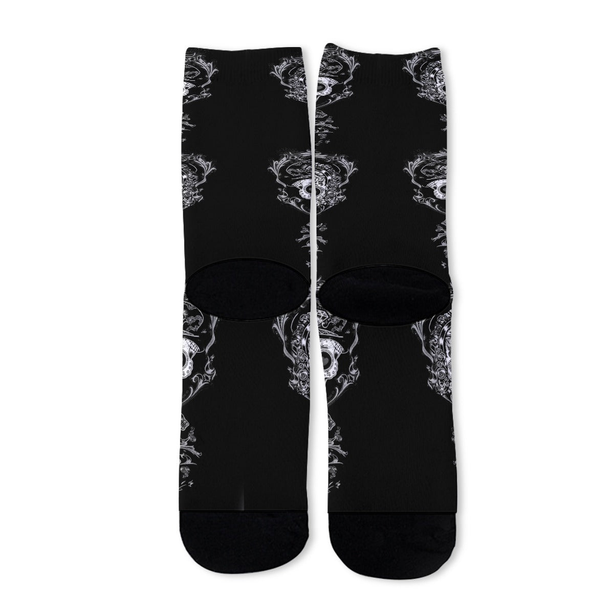 Sugar skull couple love Unisex Long Socks, Day of the dead love long socks