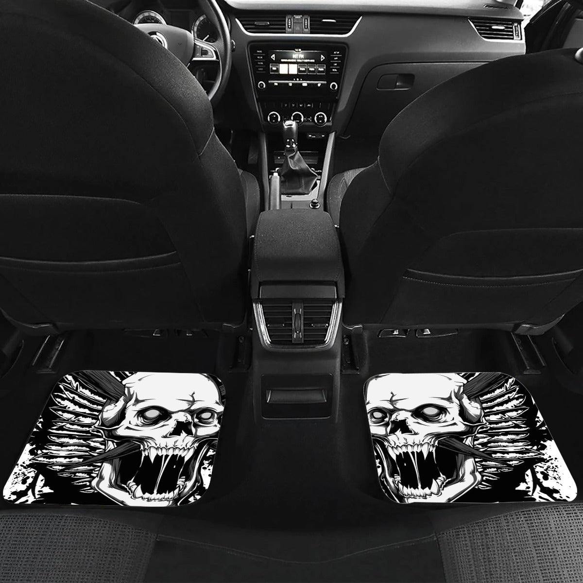 Horror awesome skull Car Mats, Halloween skeleton car mats