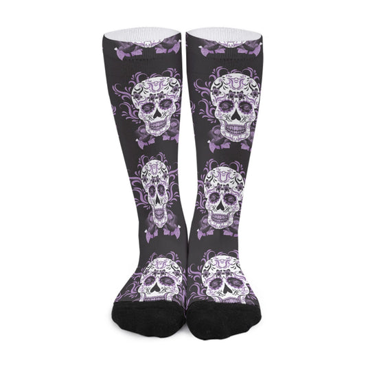 Day of the dead sugar skull gothic Unisex Long Socks