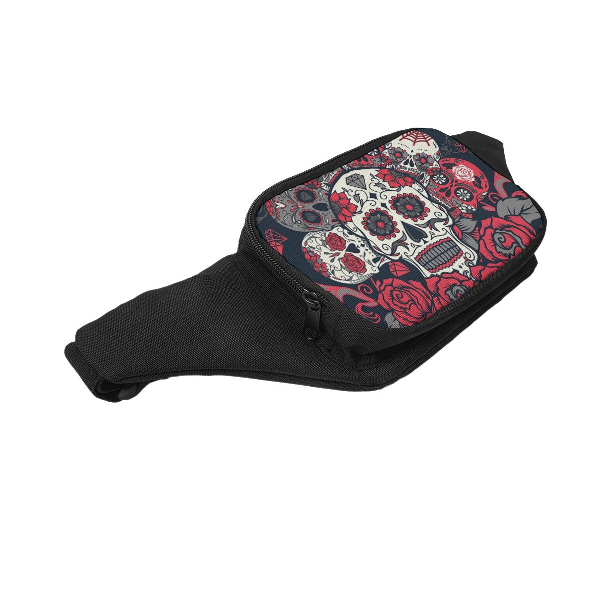 Sguar skull Waist Packs, Day of the dead Halloween skeleton skull Waist bag