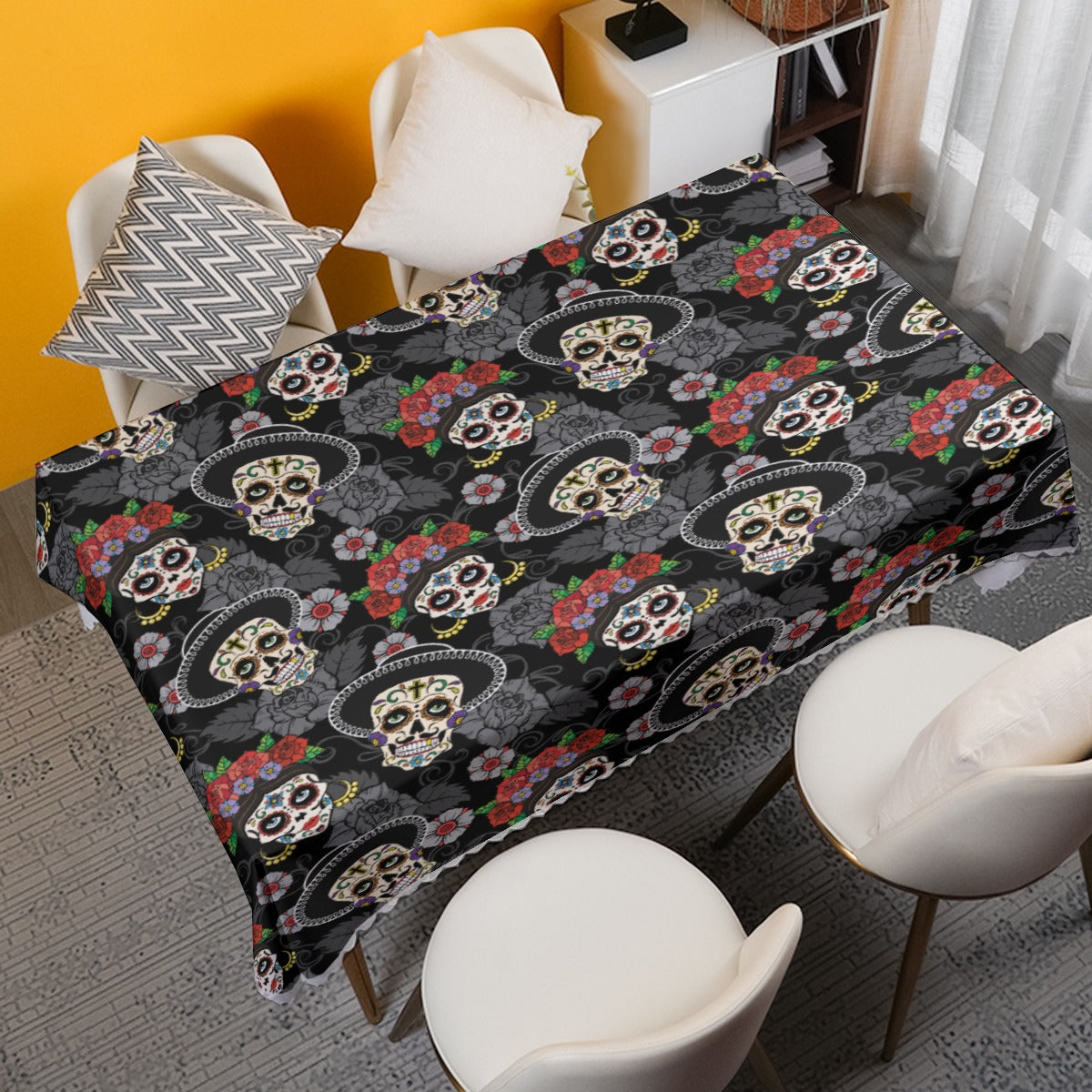 Day of the dead sugar skull Waterproof tablecloth | Square 180(gsm)