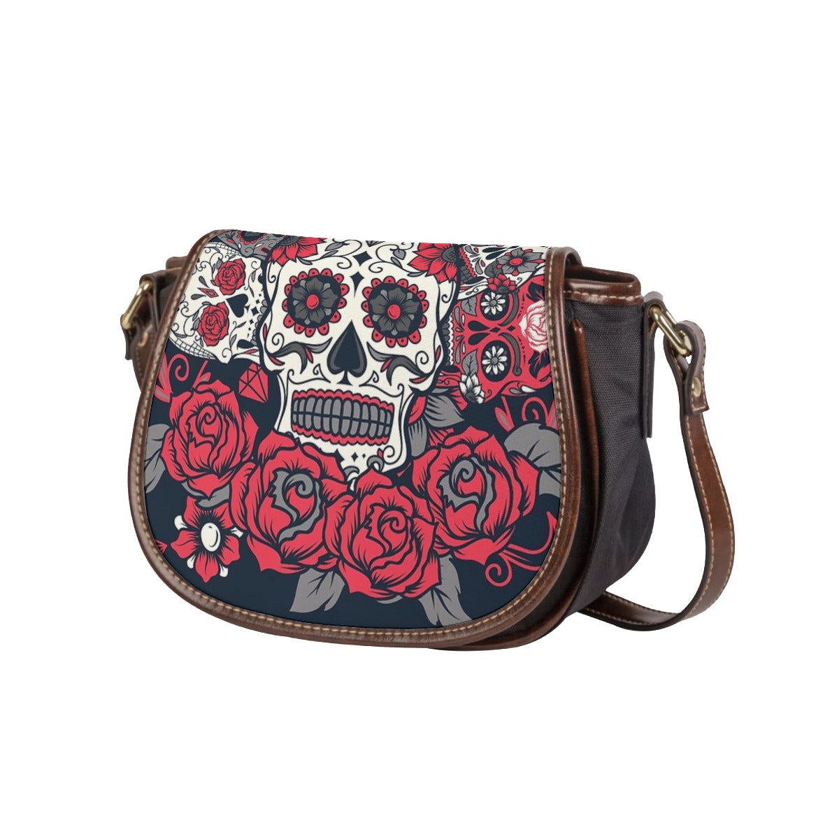 Sugar skull Tambourin Bag With Single Strap, Day of the dead Dia de los muertos Tambourin bag