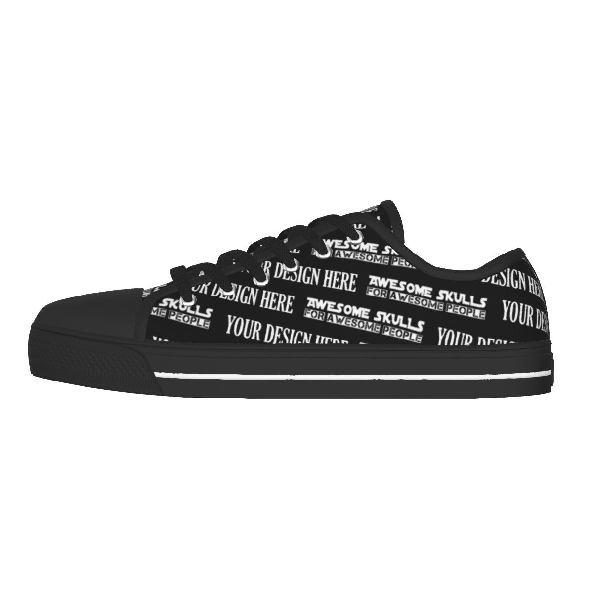 Custom Print on Demand POD Women's Low-cut Canvas Shoes