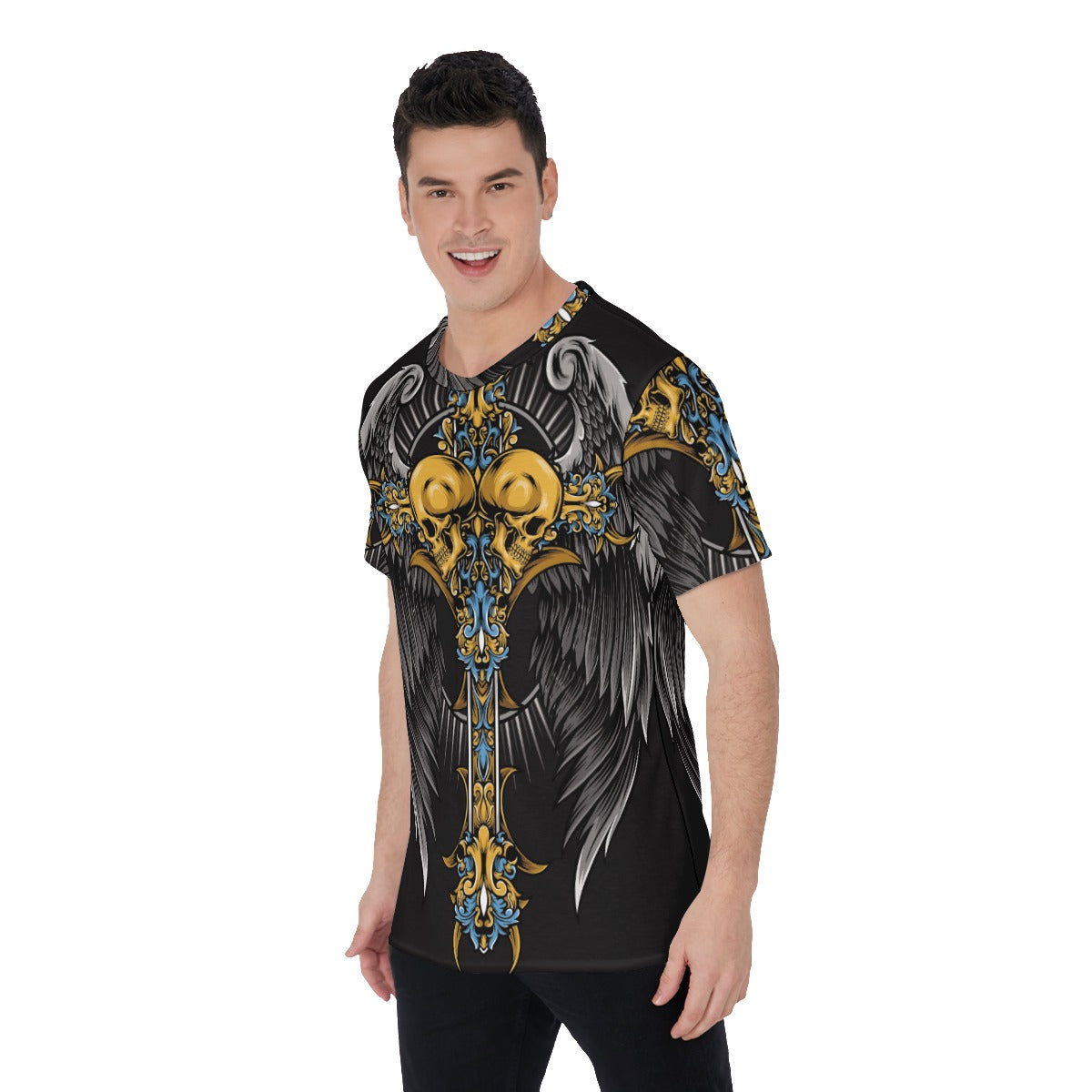 Gothic cross skull All-Over Print Men's O-Neck T-Shirt