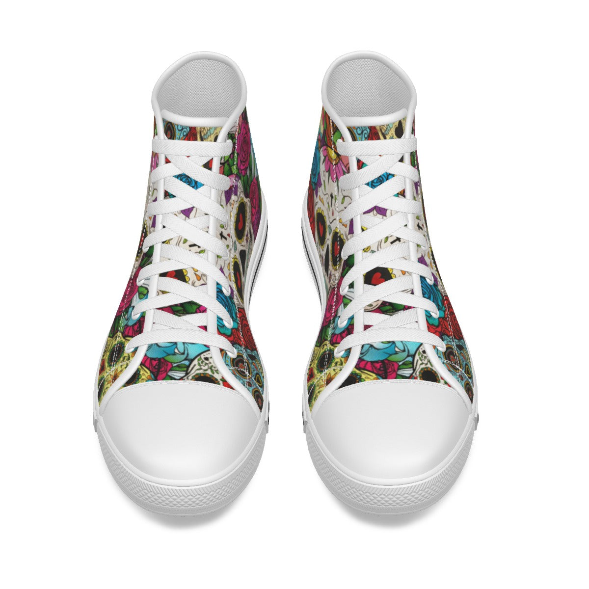 Sugar skull Day of the dead Women's Canvas Shoes, Dia de los muertos calaveras skull shoes