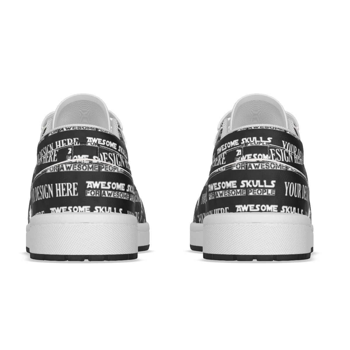 Custom Print on demand POD Women's Low State Leather Stitching Shoes