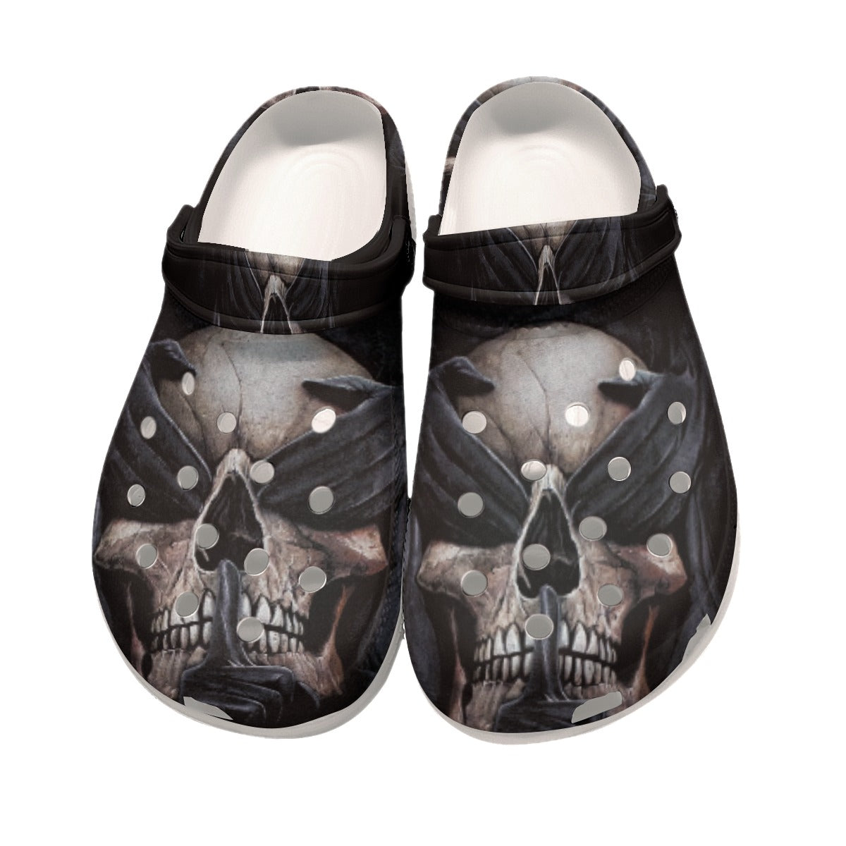 Halloween skeleton Xmas skull gothic horror Women's Classic Clogs