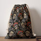 Day of the dead Mexican skull Drawstring Bag, Gothic calaveras sugar skull backpack