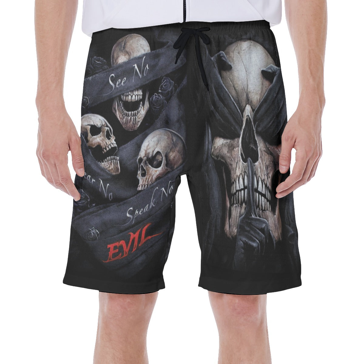 No see no hear no speak evils All-Over Print Men's Beach Shorts