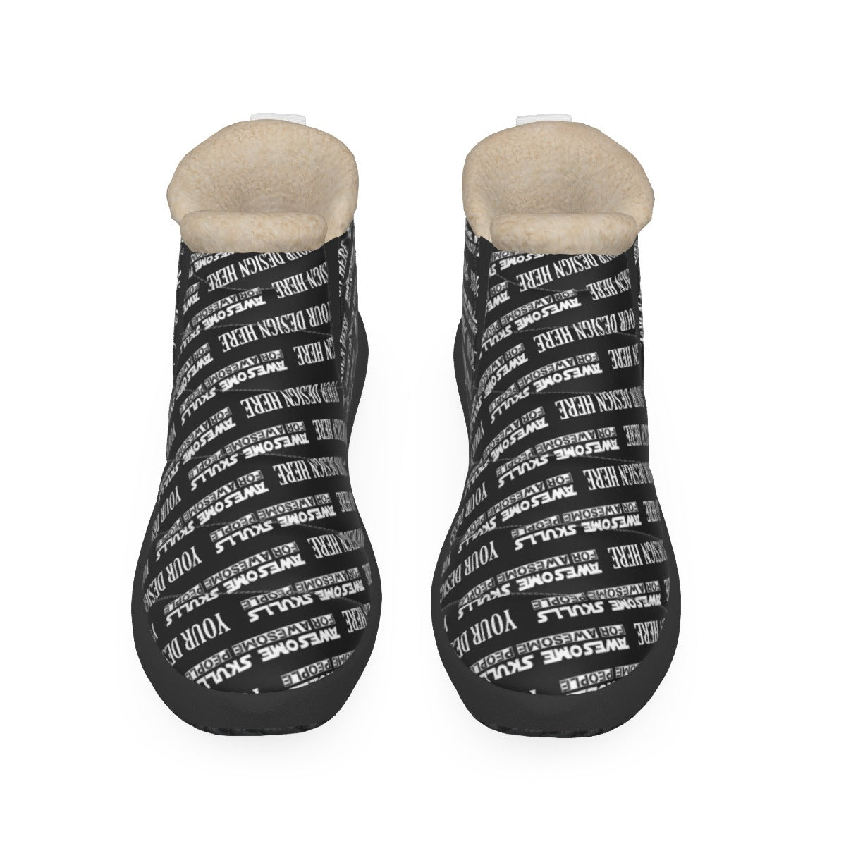 Custom Print on demand POD Women's Plush Boots