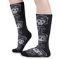 Sugar skull couple love Unisex Long Socks, Day of the dead love long socks